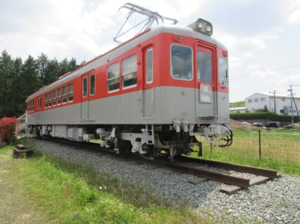 神戸電鉄デ1117号車が展示されている、カコテクノス小野工場。