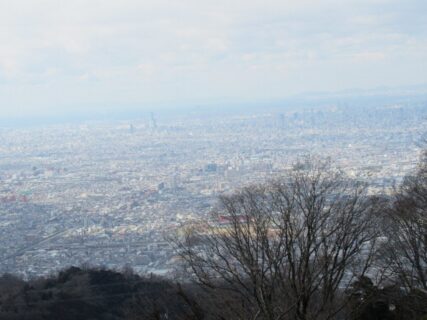 信貴生駒スカイライン、生駒山から眺める大阪方面。