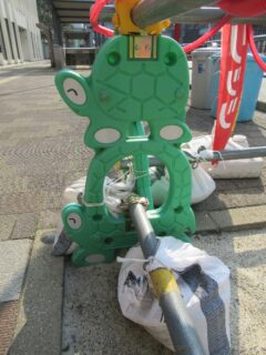 大津駅前で遭遇した、ミドリガメ串w