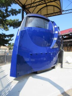 浜寺交通遊園にある、南海電鉄50000系電車ラピート実物大モックアップ。
