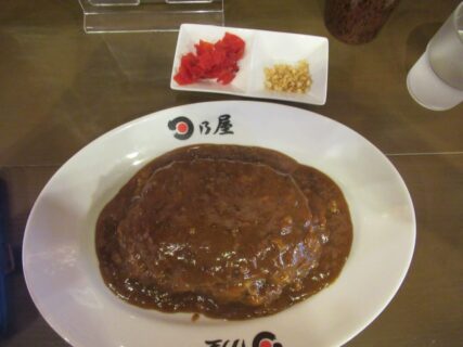 日乃屋カレー松山市駅店でハンバーグカレーを食べました。