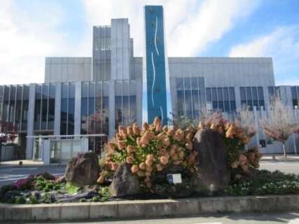 長坂駅前広場の、ニャンコ先生でございます。