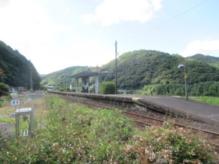 北河内駅は、山口県岩国市天尾にある、錦川鉄道錦川清流線の駅。