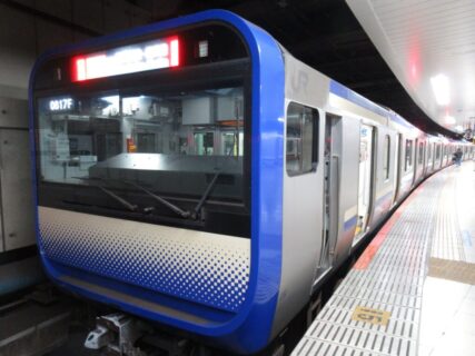 東京駅の横須賀線総武快速線地下ホームでございます。