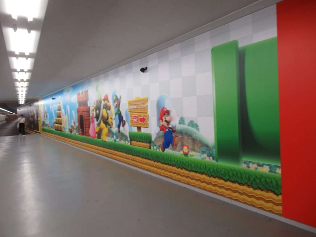 マリオ壁画@四条通地下通路