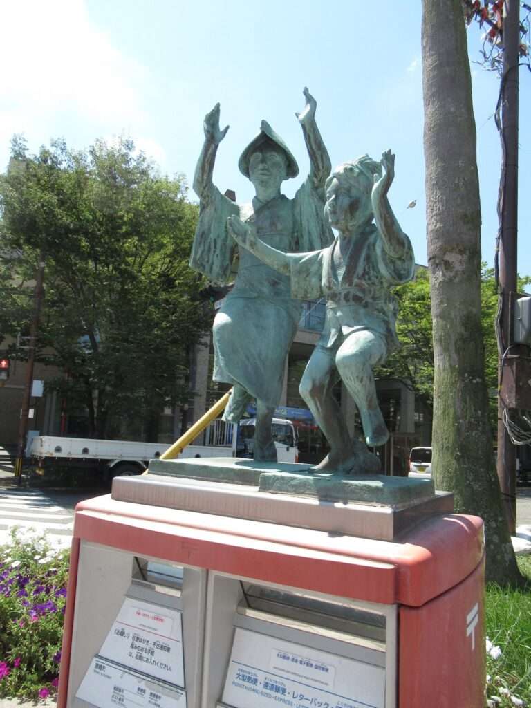 阿波踊りポスト@新町橋