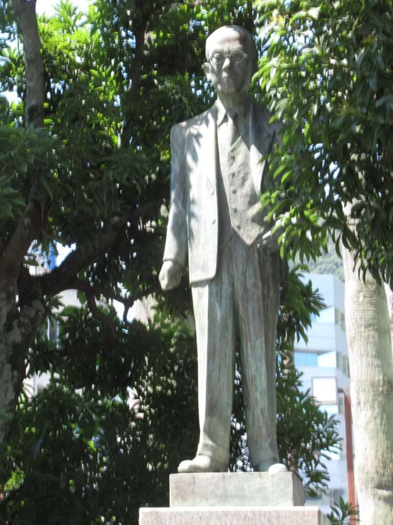 阿部五郎像@新町橋