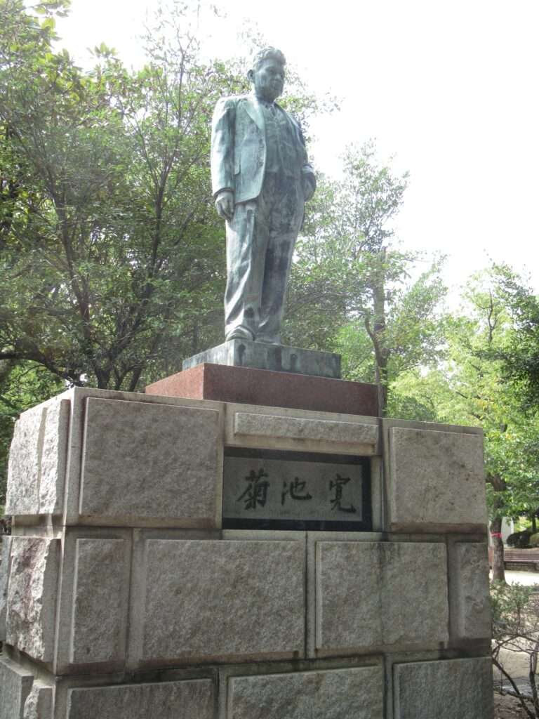 菊池寛像@高松市立中央公園