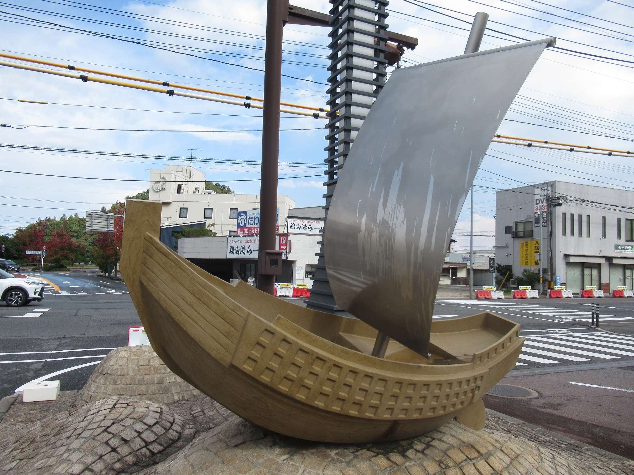 帆掛け船@安来駅