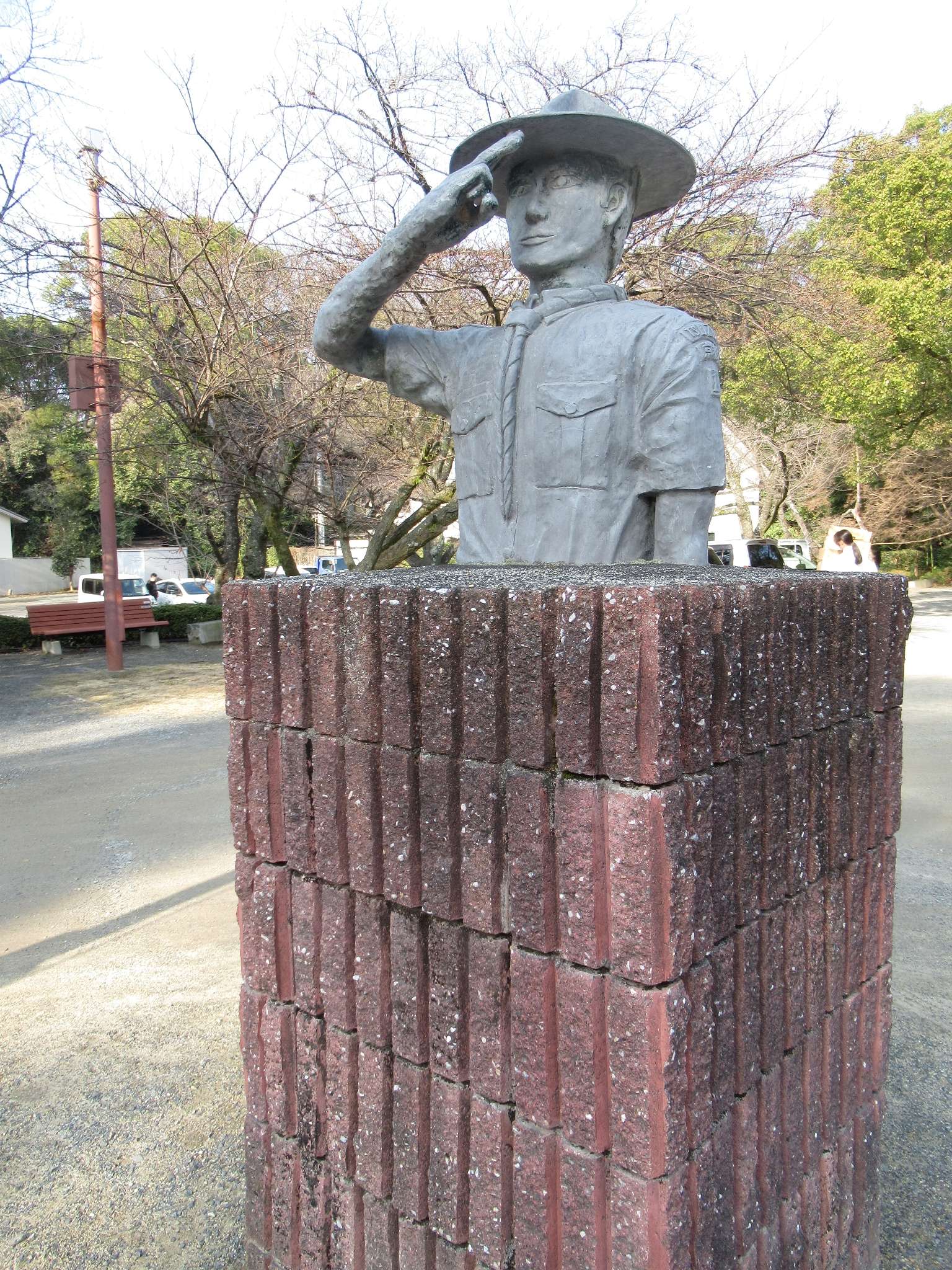ボーイスカウト像@石清水八幡宮