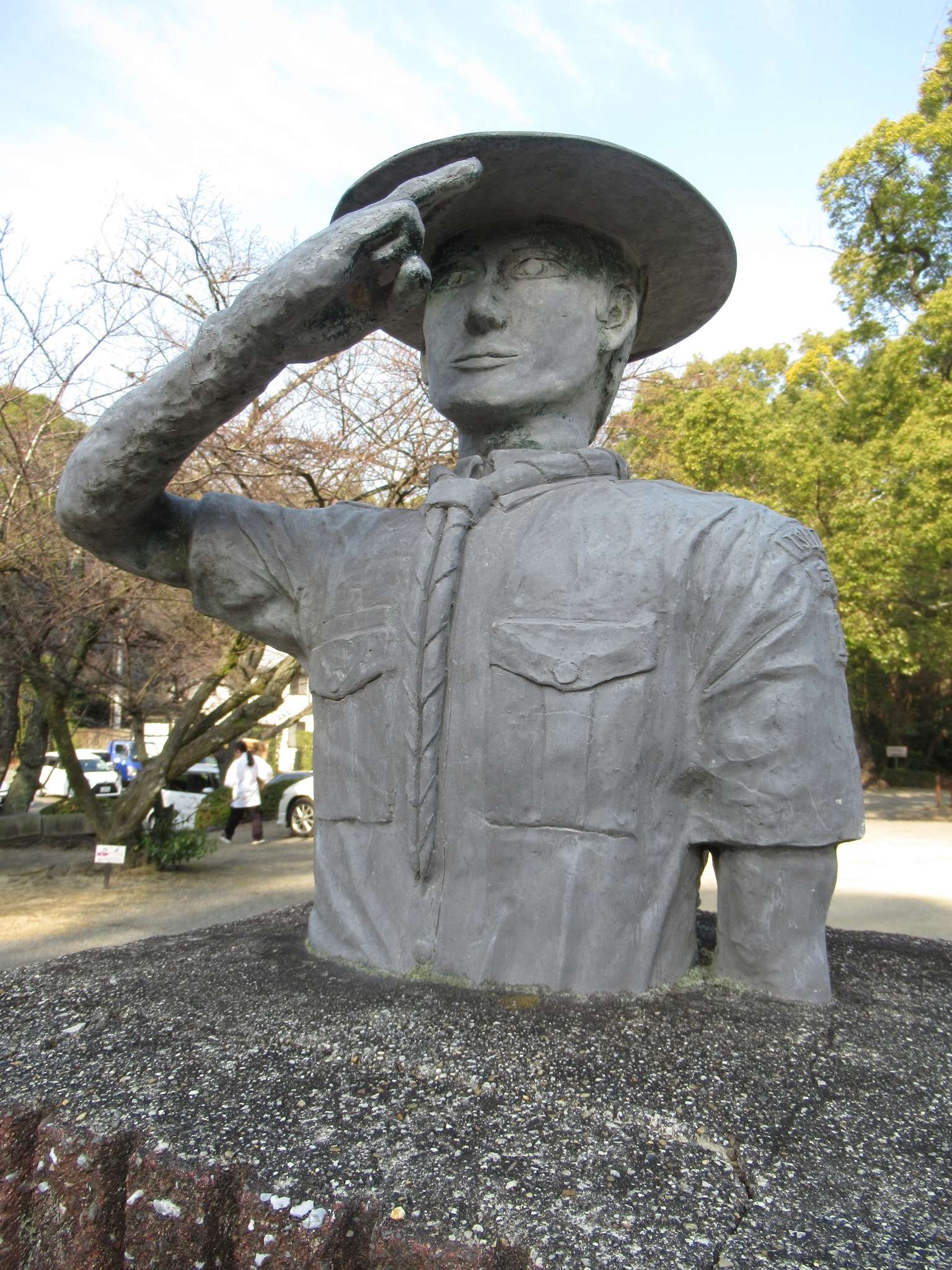 ボーイスカウト像@石清水八幡宮