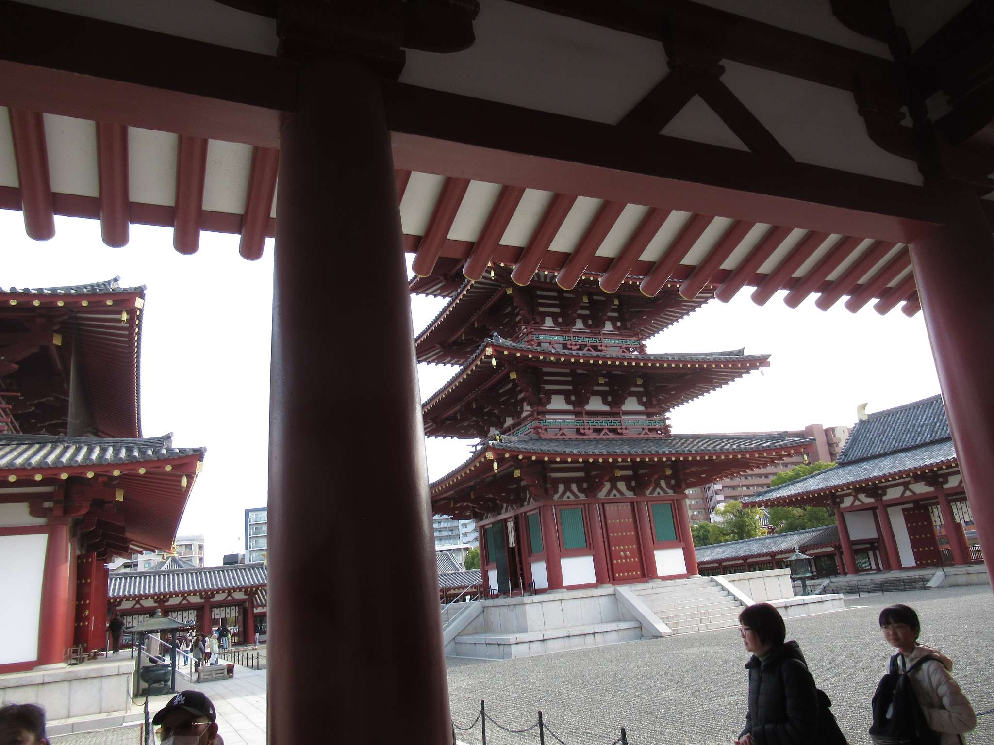 西重門と中心伽藍@四天王寺