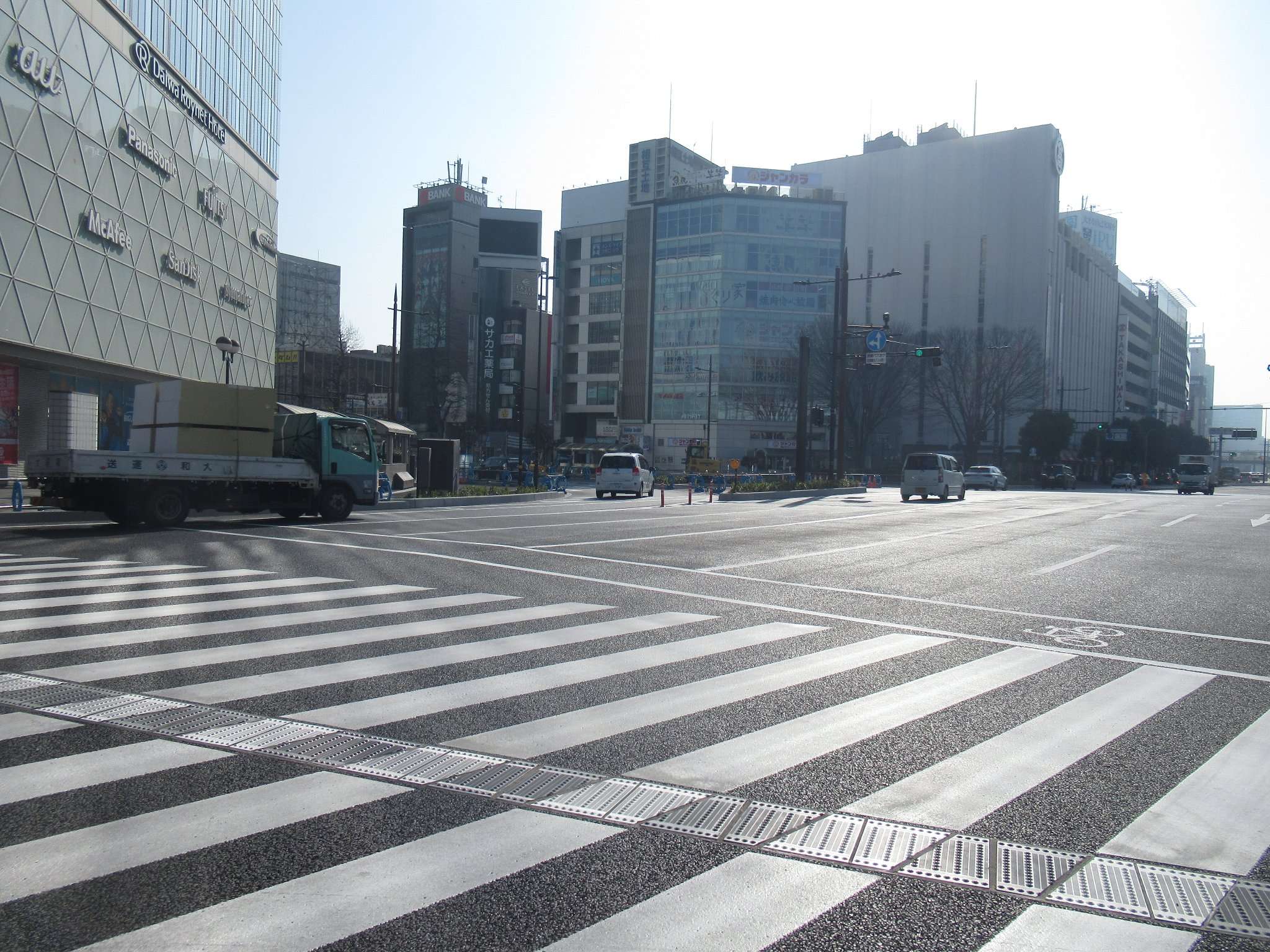 駅前乗り入れ工事進捗中@岡山駅前