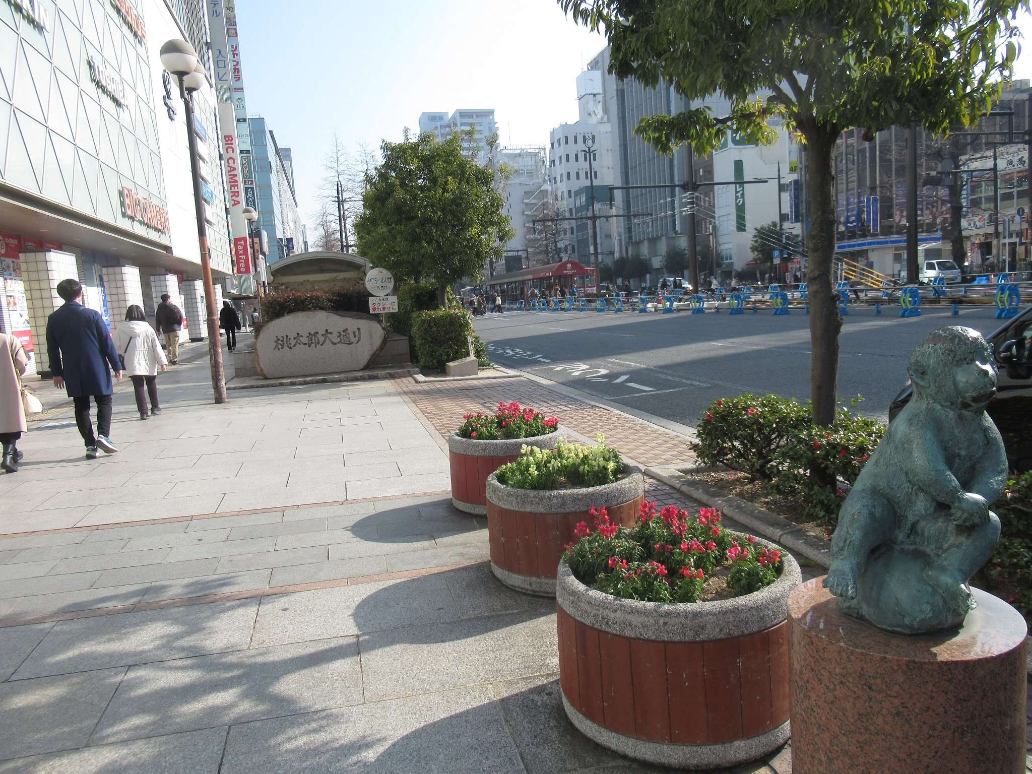 駅前乗り入れ工事進捗中@岡山駅前
