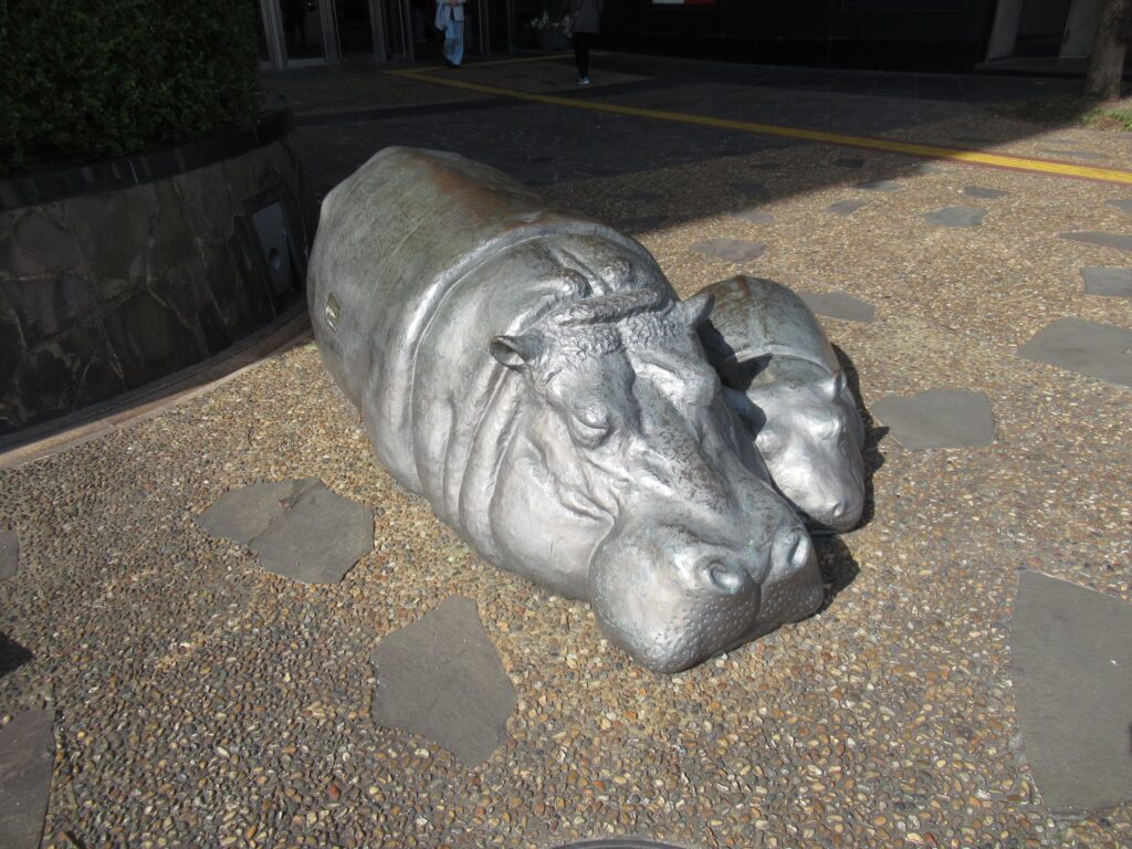 カバ親子@リバーウォーク北九州