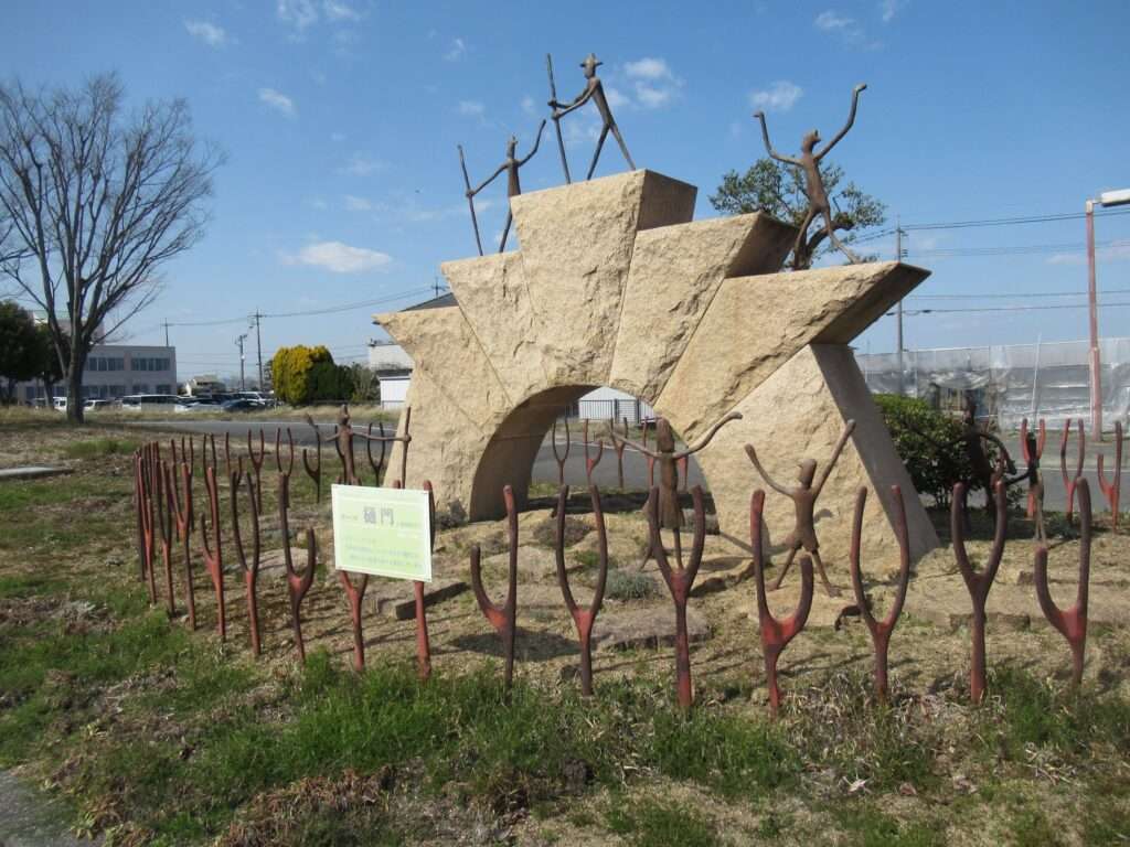 樋門モニュメント@備前片岡駅