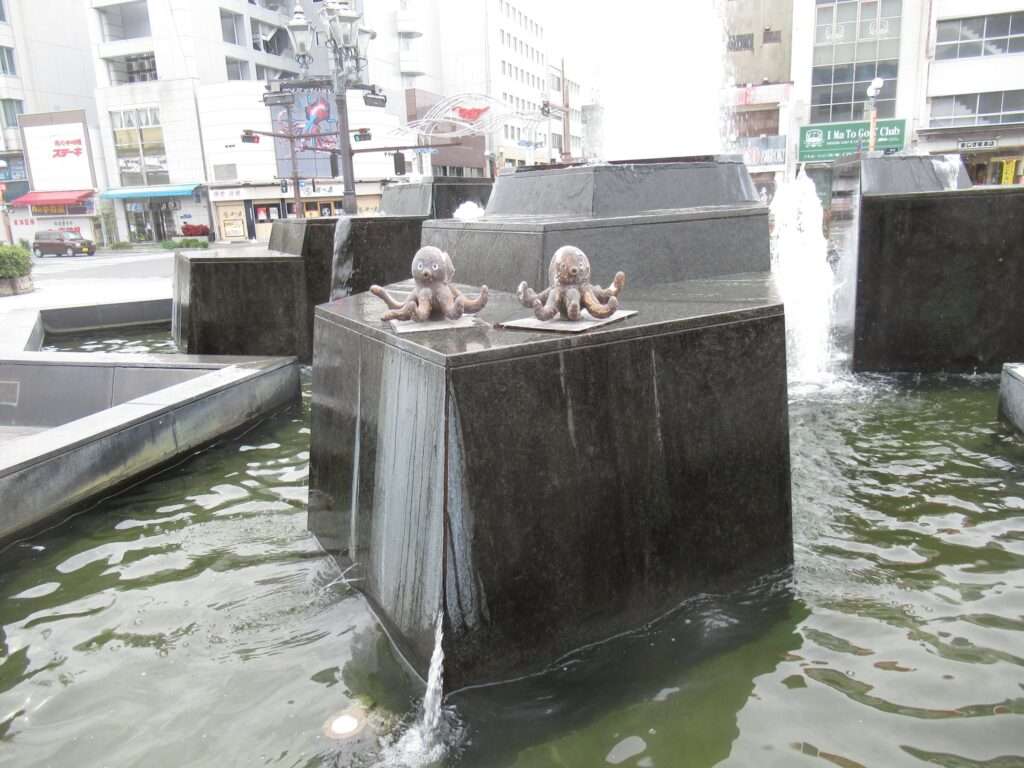 駅前噴水@三原駅