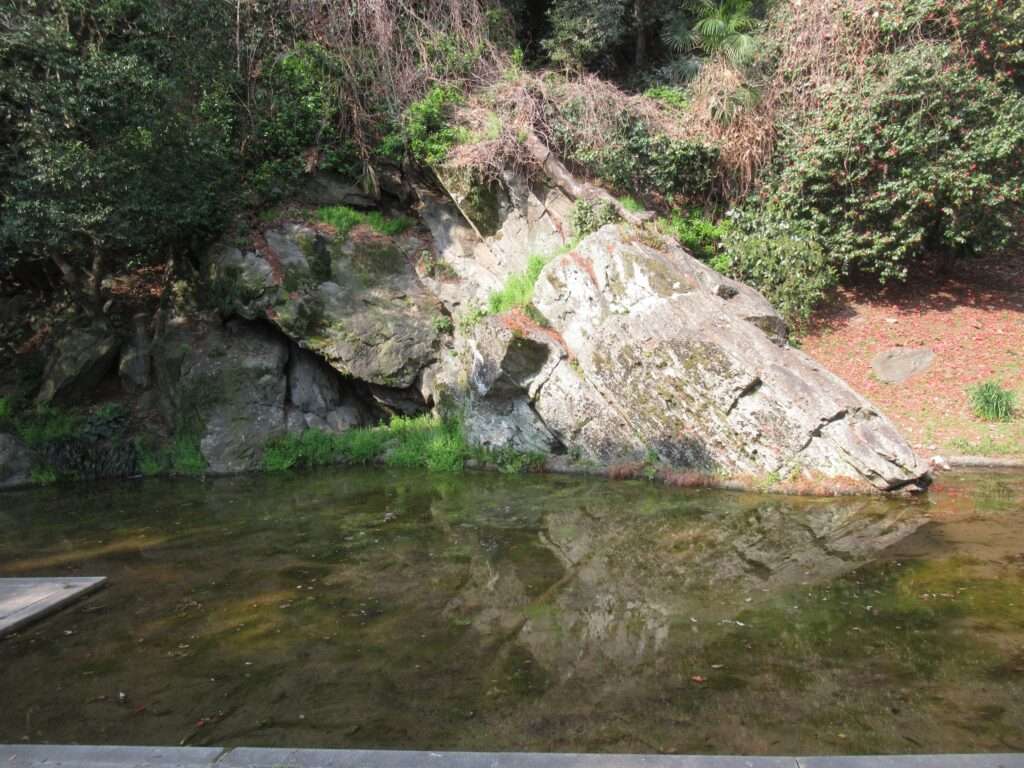 人工池と海蝕痕@徳島中央公園