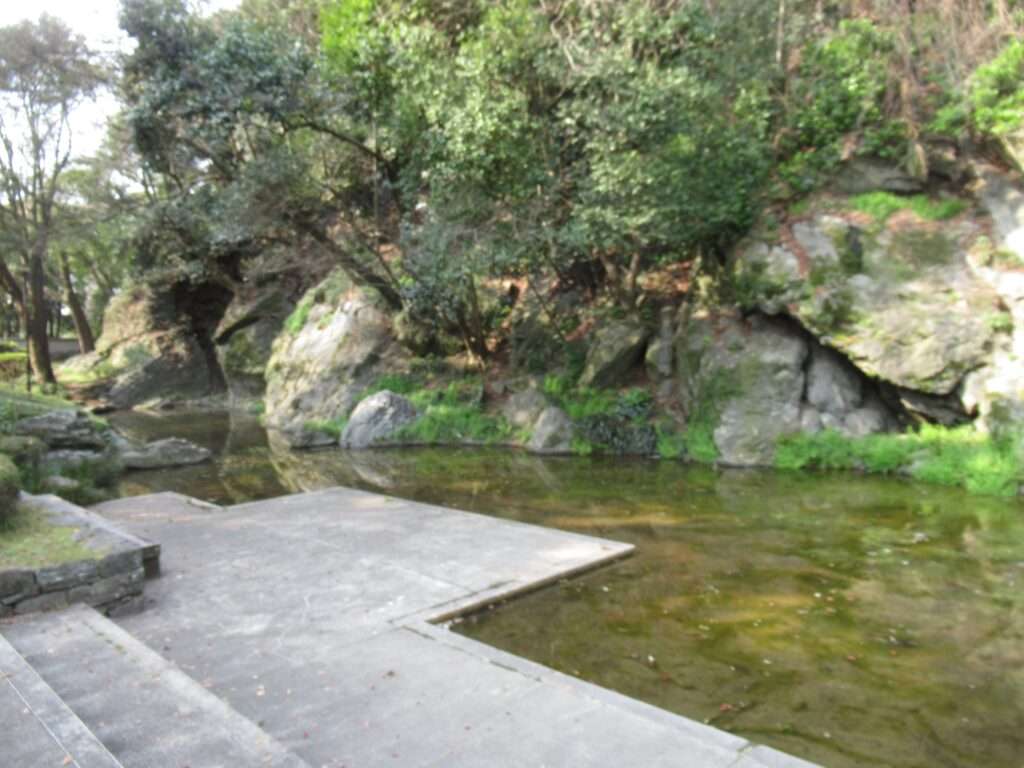 人工池と海蝕痕@徳島中央公園