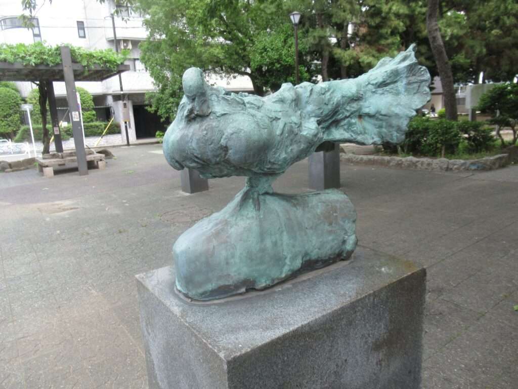 道標・鳩@葛西親水四季の道