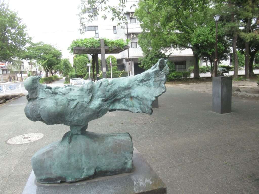 道標・鳩@葛西親水四季の道
