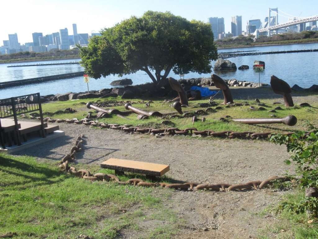 錨と鎖のオブジェ@お台場海浜公園