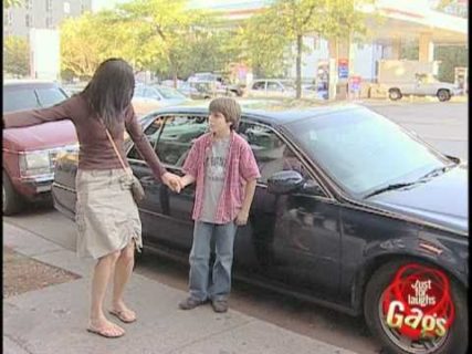 Brat Kid Rips Out Car Mirror