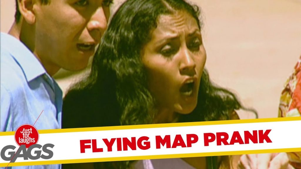 Flying map prank