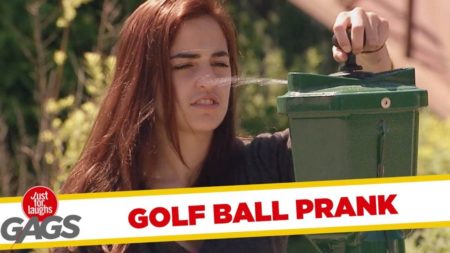 Golf Ball Machine Sprays All Over People