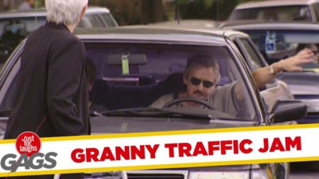 Grandma traffic jam prank