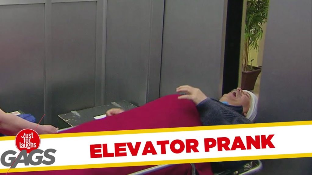 Head Caught In Elevator Doors Prank