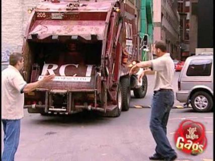 Keys into garbage truck prank