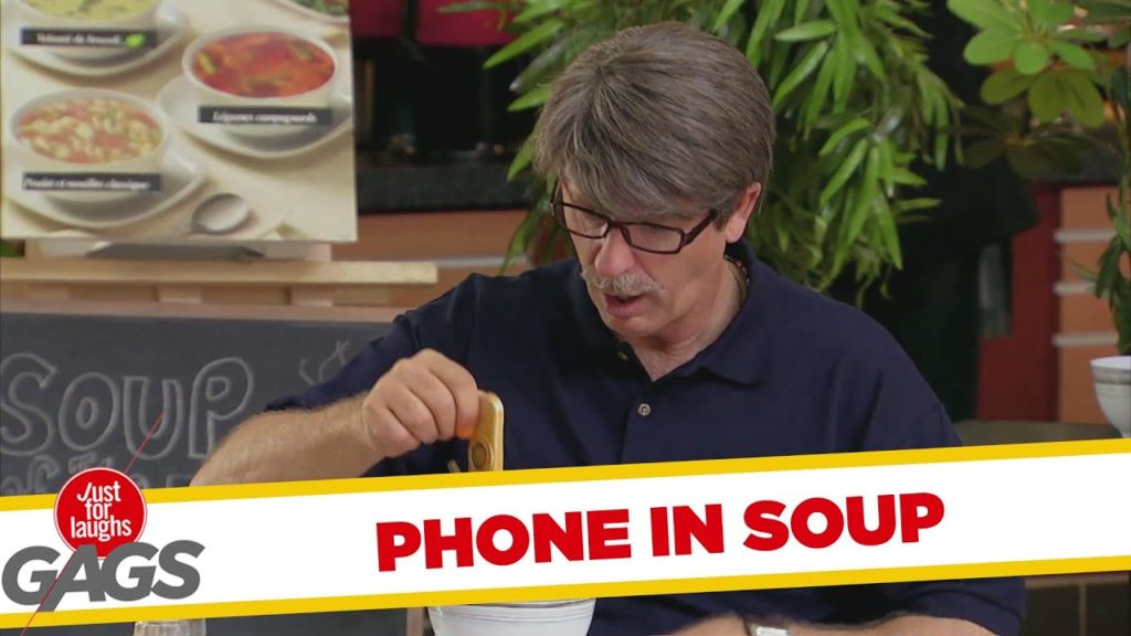 Mobile Phone In Soup Prank