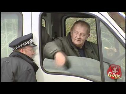 Napping British Policeman