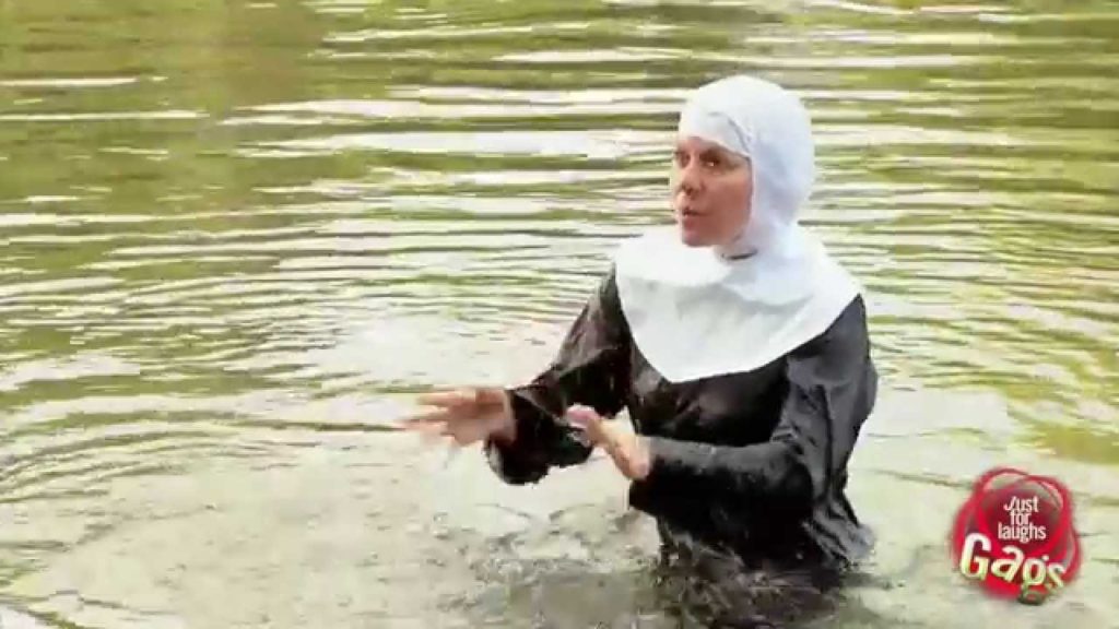 Nun Pushed Into Water