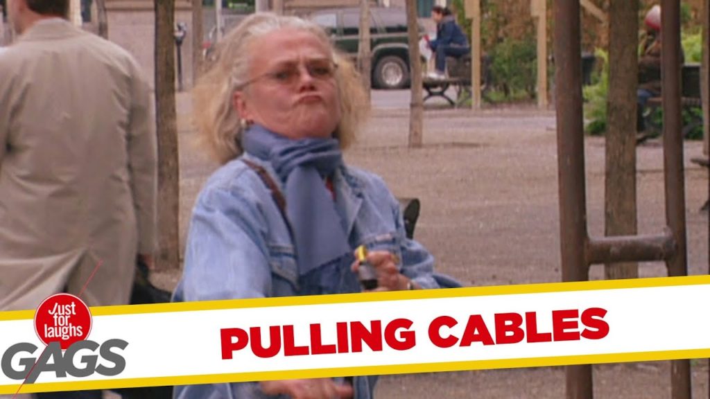 Pulling cables prank