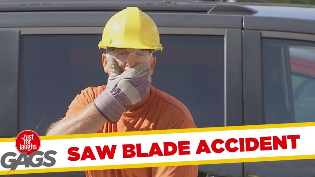 Saw Blade Flies Into Car
