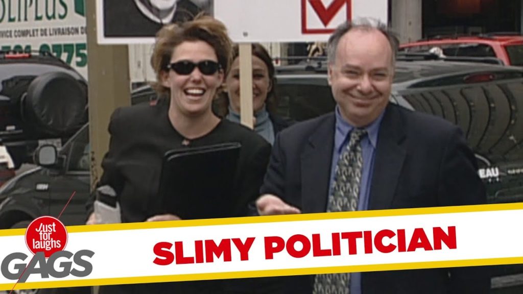 Slimy politician handshake prank