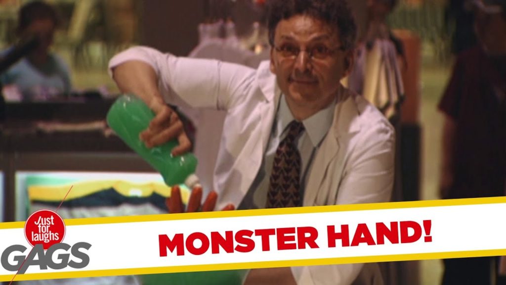 Unexpected Monster Bowl Hand Prank